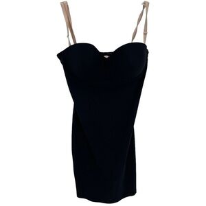 Victoria's Secret Body Shaper slip dress Size 36B Shapewear Black underwire
